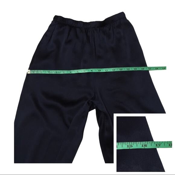 Calvin Klein Vintage Silk Pants - Blue - 6 - Picture 6 of 11